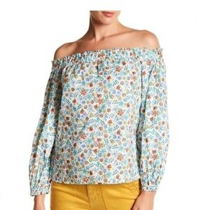 NWT Liberty for J. Crew Off The Shoulder Floral Top Size 10